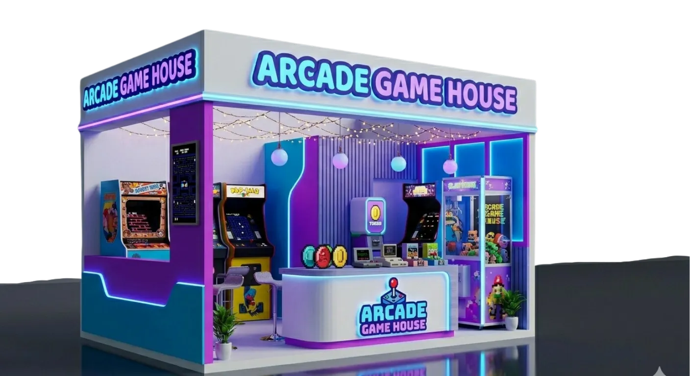 Mini Arcade Hub stall
